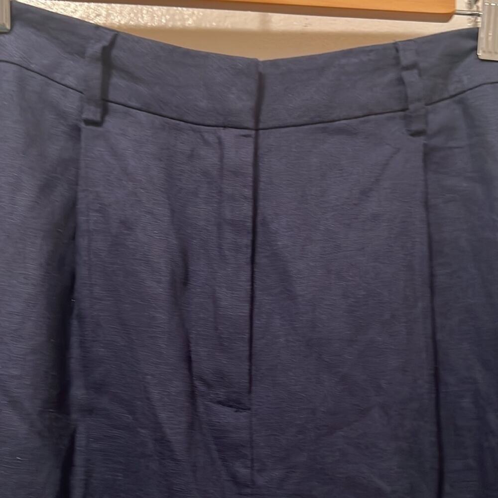 Open Edit Navy Blue Linen Blend Pants NWOT Size XS - Picture 11 of 16